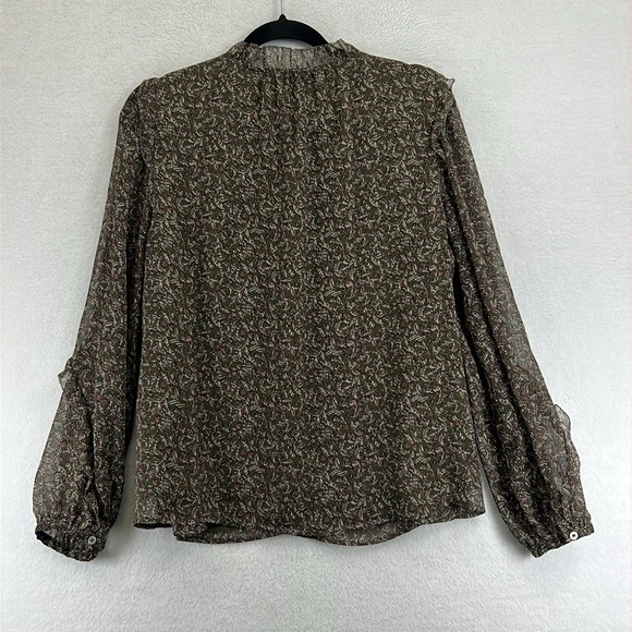 Loft Women’s Blouse Size M Olive White Mauve Sz M Polyester Career Office Dressy - Picture 5 of 9